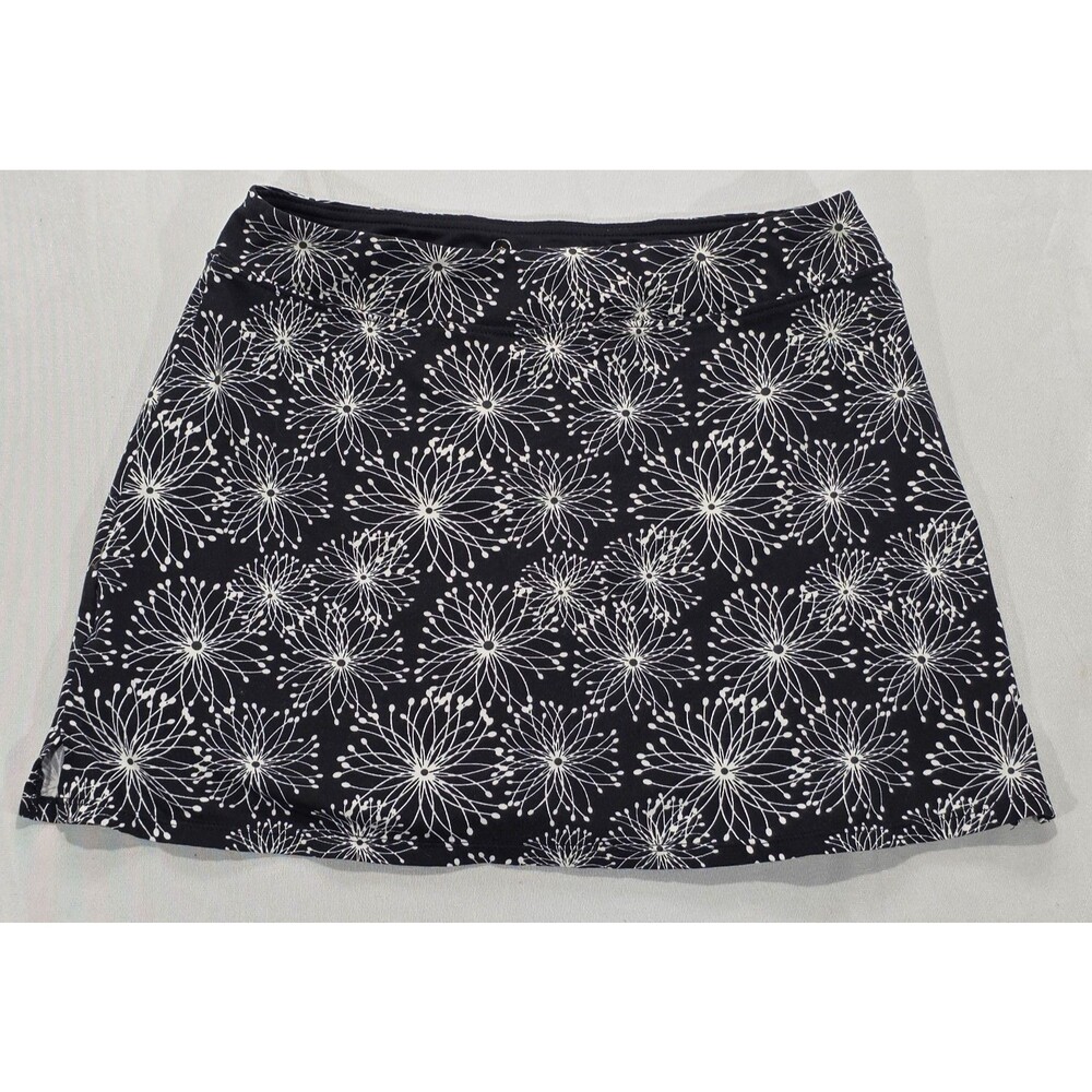 Tranquility Colorado Clothing Floral Skort Womens M Black Athleisure Casual Prep